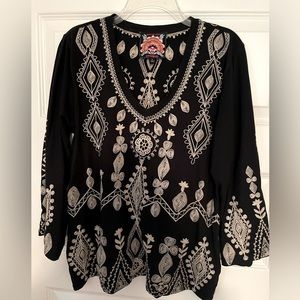Johnny Was Embroidered Top